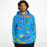 Lightweight Camping Fishing Lure Hoodie. Water Resistant, Compact, Warm