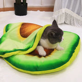 New Pet Bed for Dog Pets Cat Mat for Dogs Blanket Kennel Teddy Four Seasons Durable Soft Toast Bread and Poached Eggs Pizza Mats