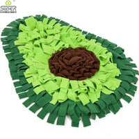 Dog Sniffing Mat Dog Puzzle Toy - Avocado Feeding Mat for Bored Puppies