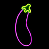 The Naughty Neon: Eggplant LED Wall Sign - A 'Cheeky' Ambiance