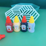 Tiny Tastes: 25ml Mini Squeeze Bottles - Replica Dispensers for Lunchbox Dressings, Sauces and Condiments