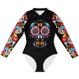 sugar skull swimsuit body suit