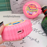 Airpods Case - Hubba Bubba Bubblegum Tape Candy - Miniature food head phone charging case for Airpods 1 2 & Pro