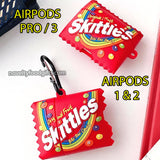 Airpods Case - Skittles Rainbow Candies - Miniature food headphone charger for Airpods 1 2 & Pro