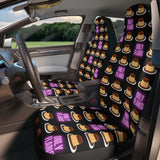 Only Flans (Fans) Funny Food Pun Car Seat Covers - PINK