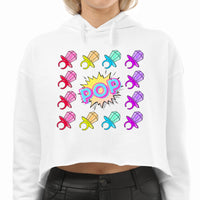 retro rainbow ringpop popart style hoodie white by novelty food gifts