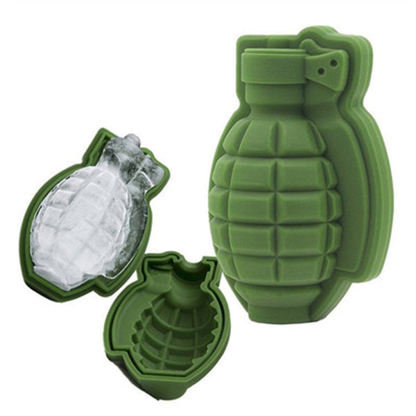 novelty hand grenade shaped ice cube chocolate candle soap or bath bomb silicone baking mold