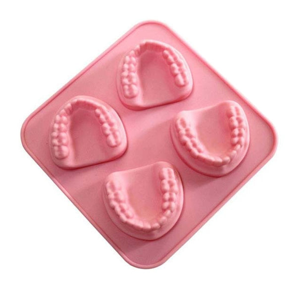 funny false teeth denture ice cube tray or chocolate mold