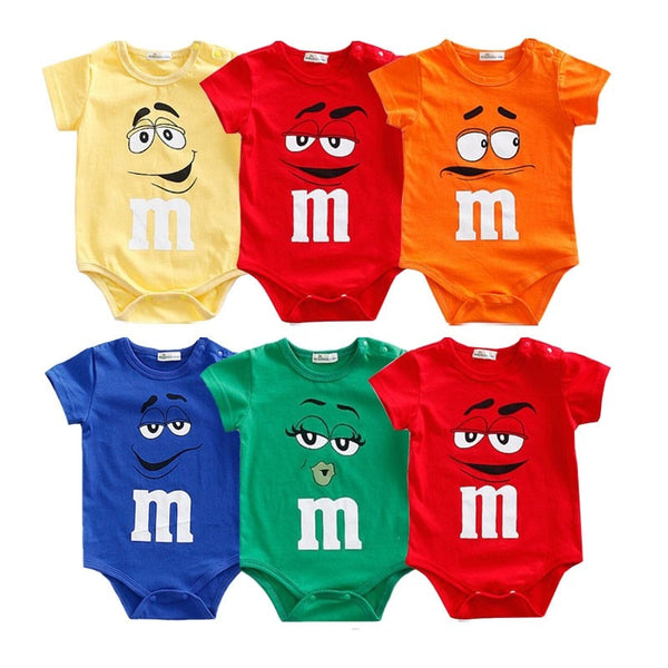 m&m's Chocolate Candy inspired Baby Bodysuit assorted colours