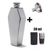 Coffin Hip Flask - Old Age Birthday / Spooky Halloween Gift Idea