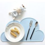 Cloud Shape Placemat - Kids Non Slip Mat Food Grade Silicone Table Pad Plate