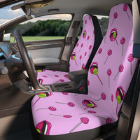 Rolling Sticks Retro Lollipop Pink Car Seat Covers