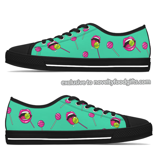 cute candy popart style lolly pop green sneakers