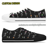 cute skeleton yoga shoes with trick or treat cakes and halloween candy