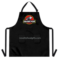 jurassic-pork-grill-dinosaur-park-meat-bbq-smoking-apron-mens-unisex-black-available-from-novelty-food-gifts-dot-com
