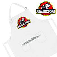 jurassic-pork-grill-dinosaur-park-meat-bbq-smoking-apron-mens-unisex-white-available-from-novelty-food-gifts-dot-com