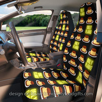 Only Flans (Fans) Funny Food Pun Car Seat Covers