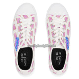cute white candy shoes with pink poptarts pattern