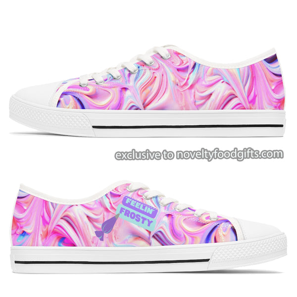 rainbow tie-dye frosting colourful sneakers for bakers