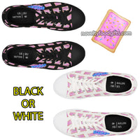 cute cartoon candy shoes with pink poptarts pattern