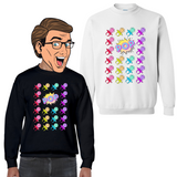 unisex retro rainbow ringpop candy sweatshirt popart style sweater